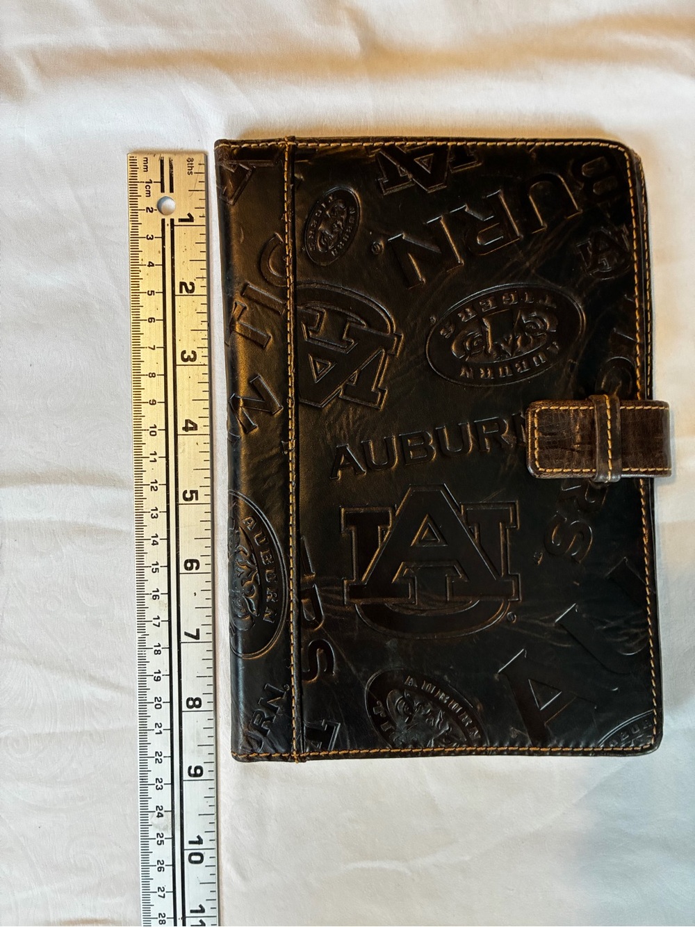 Fossil Auburn Embossed Leather Tablet Case - Dark Brown